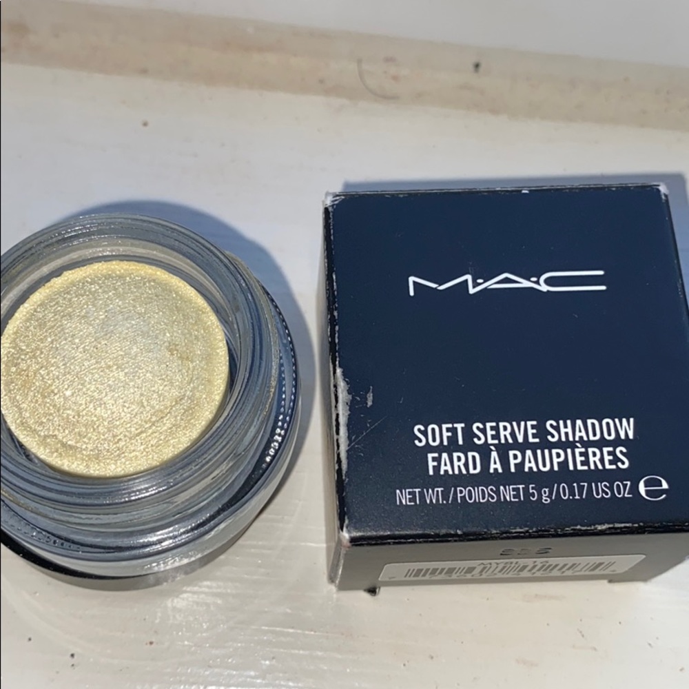 MAC soft serve cream eyeshadow in yellow